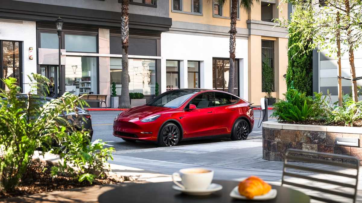 Red Tesla Model Y