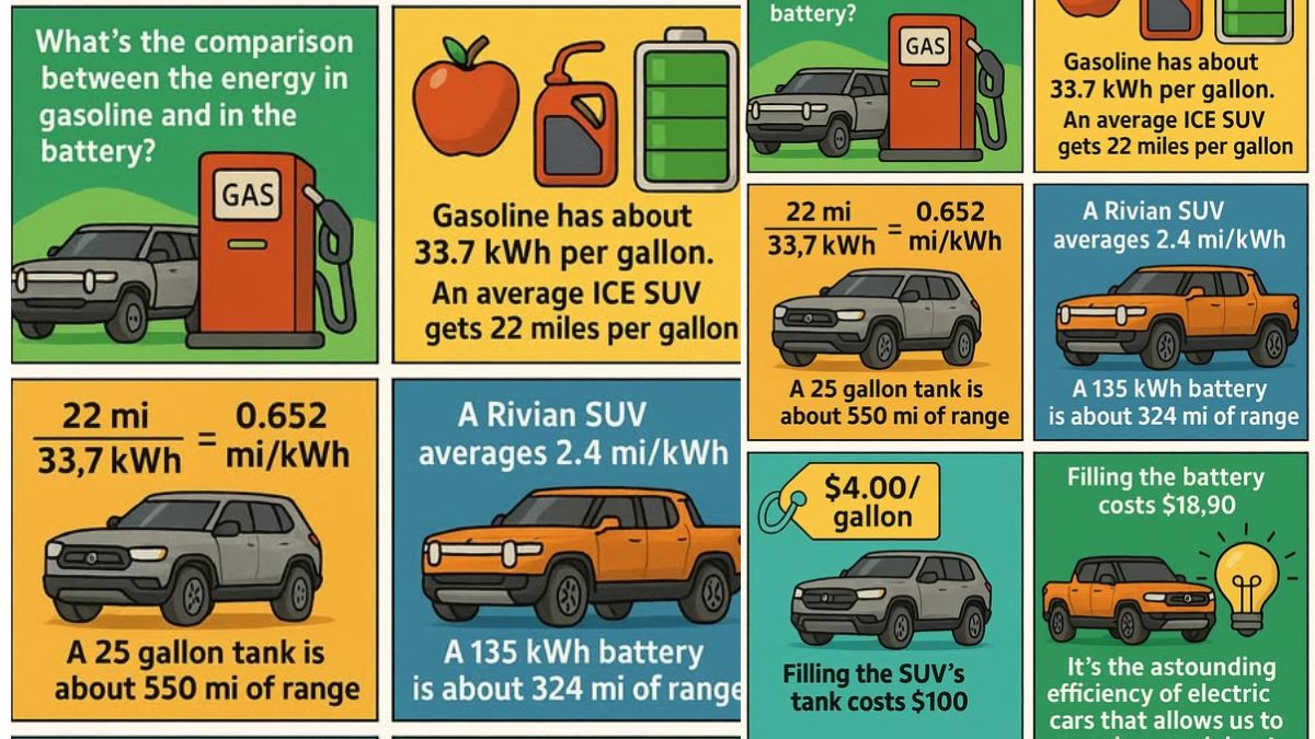 My Rivian Only Gets 2.4 mikWh, but It’s Still Cheaper to Drive Than Gas SUVs, and I Made a Simple Comparison to Prove It
