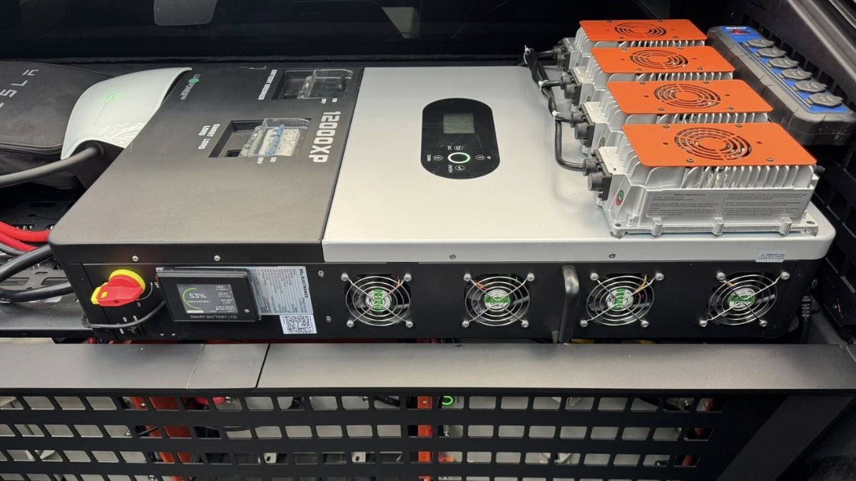 Neil's Cybertruck Range Extender in the truck's bed