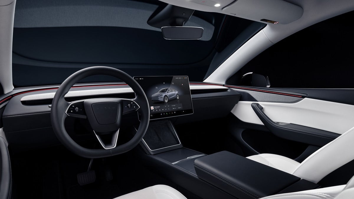 Tesla Model Y interior showing touchscreen