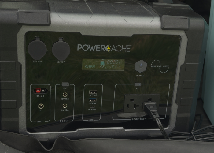 Power cache fridge running power consumption for BougeRV 