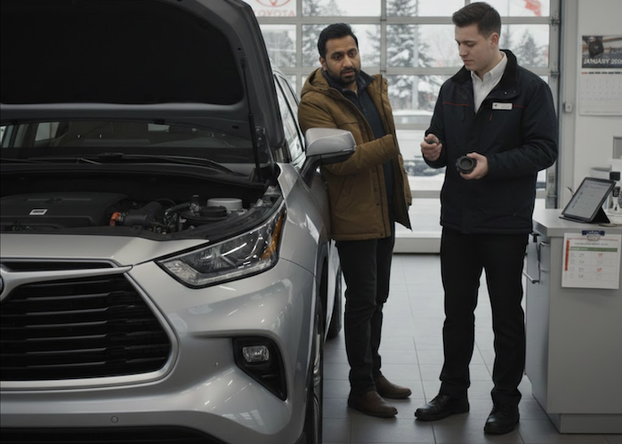 Pulkit's 2026 Toyota Highlander at the dealer