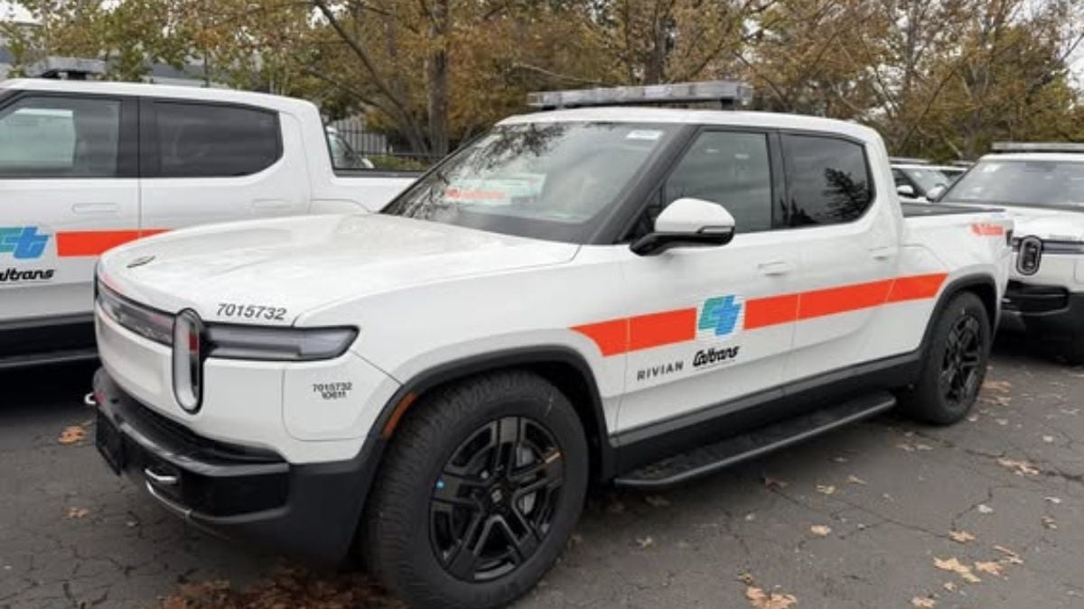 Rivian Has Hundreds of R1Ts Lined Up for Caltrans And Each One Gets a Hidden Battery Upgrade in the Spare Tire Compartment