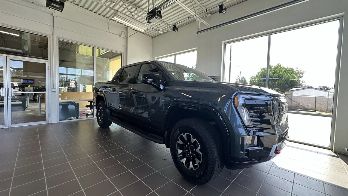 Roxanne's 2026 GMC Sierra AT4 EV in the dealership