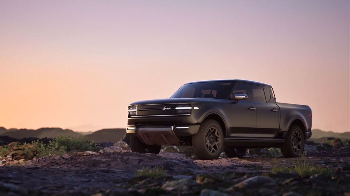 Scout Terra EV pickup truck with optional range extender for a 500+ range