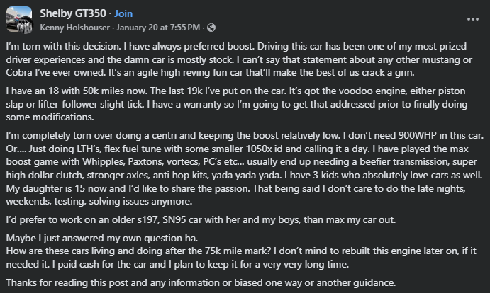 A facebook screenshot