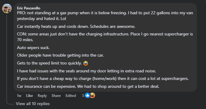 A facebook screenshot