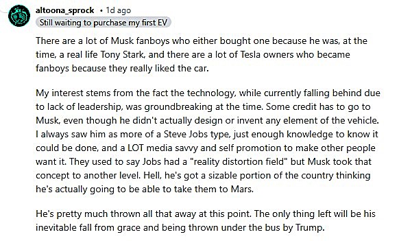 Not All Tesla Owners Are Fan Boys