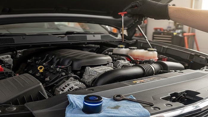 Stephen Lee's 2023 Chevy Silverado 5.3L engine bay