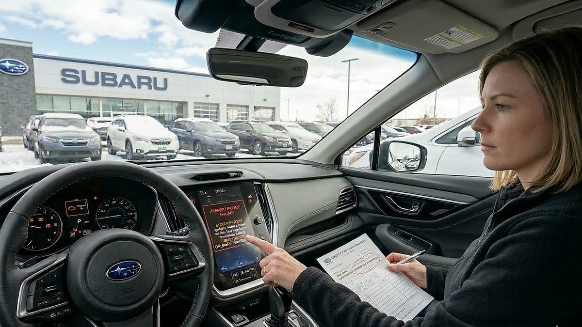 Subaru Outback owner in Parker, Colorado reviews a $400 dealership service estimate after a 2024 model with 28,000 miles triggered a total EyeSight safety systen failure-optimized