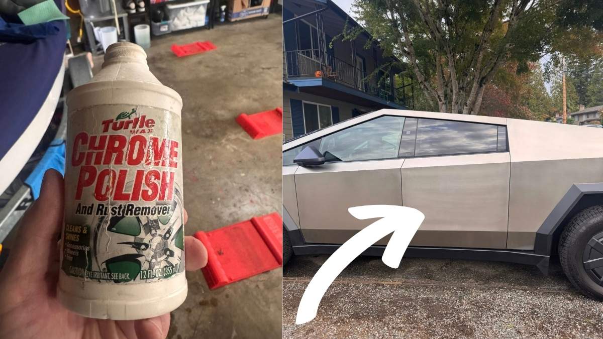 A Cybertruck owner claims that his dog drooled on his truck and ended up leaving a permanent stain on the stainless steel exterior. However, when the owner attempted to clean the stain with Turtle Wax Chrome Polish, the situation got even worse.