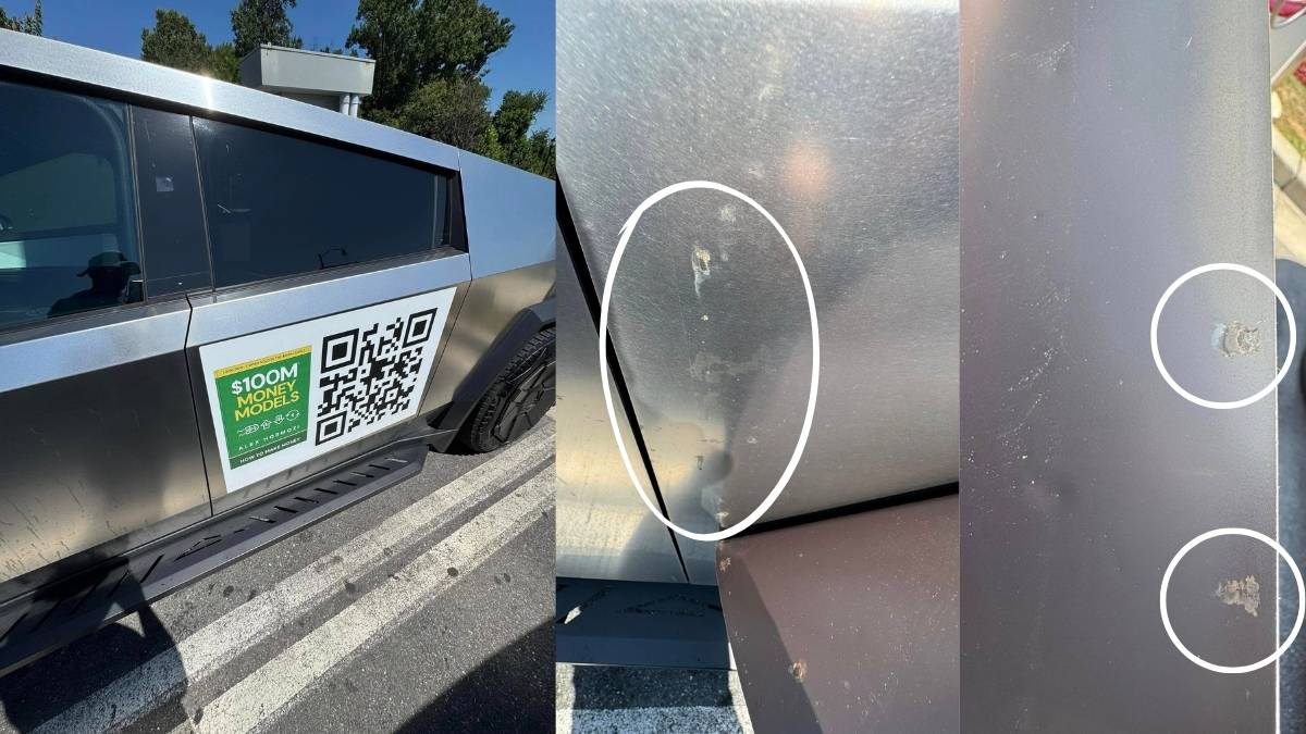 Tesla Cybertruck Owner Says His Truck Is Covered in Rust Spots After Applying a Magnetic Decal on the Door – Asks, “Did I Permanently Mess Up the Outside of My Cybertruck?”