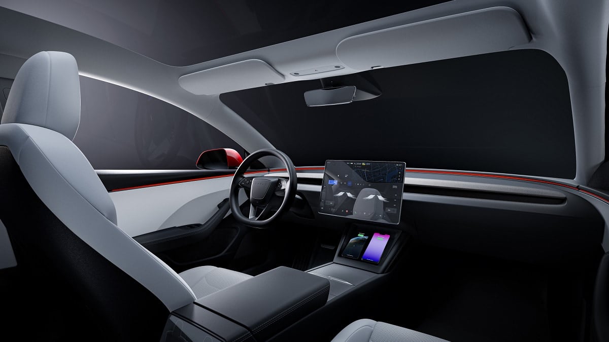Interior of Tesla Model 3