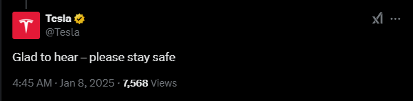 Tesla Twitter Reply