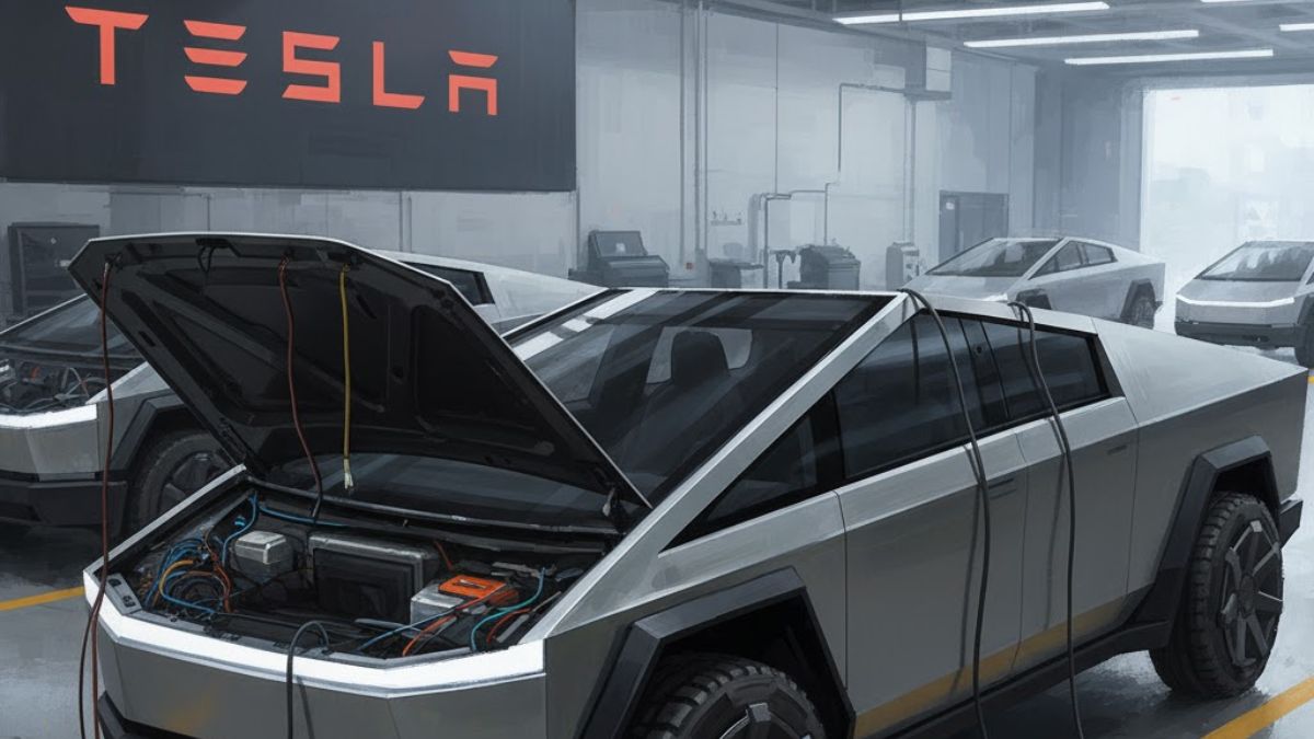 Tesla is servicing Cybertruck's  cant rail recall