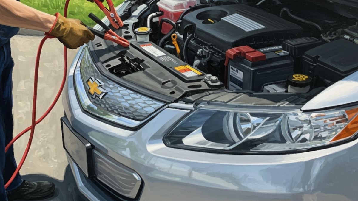 Using a portable jump charger to jump the 12v battery of your Chevy Volt