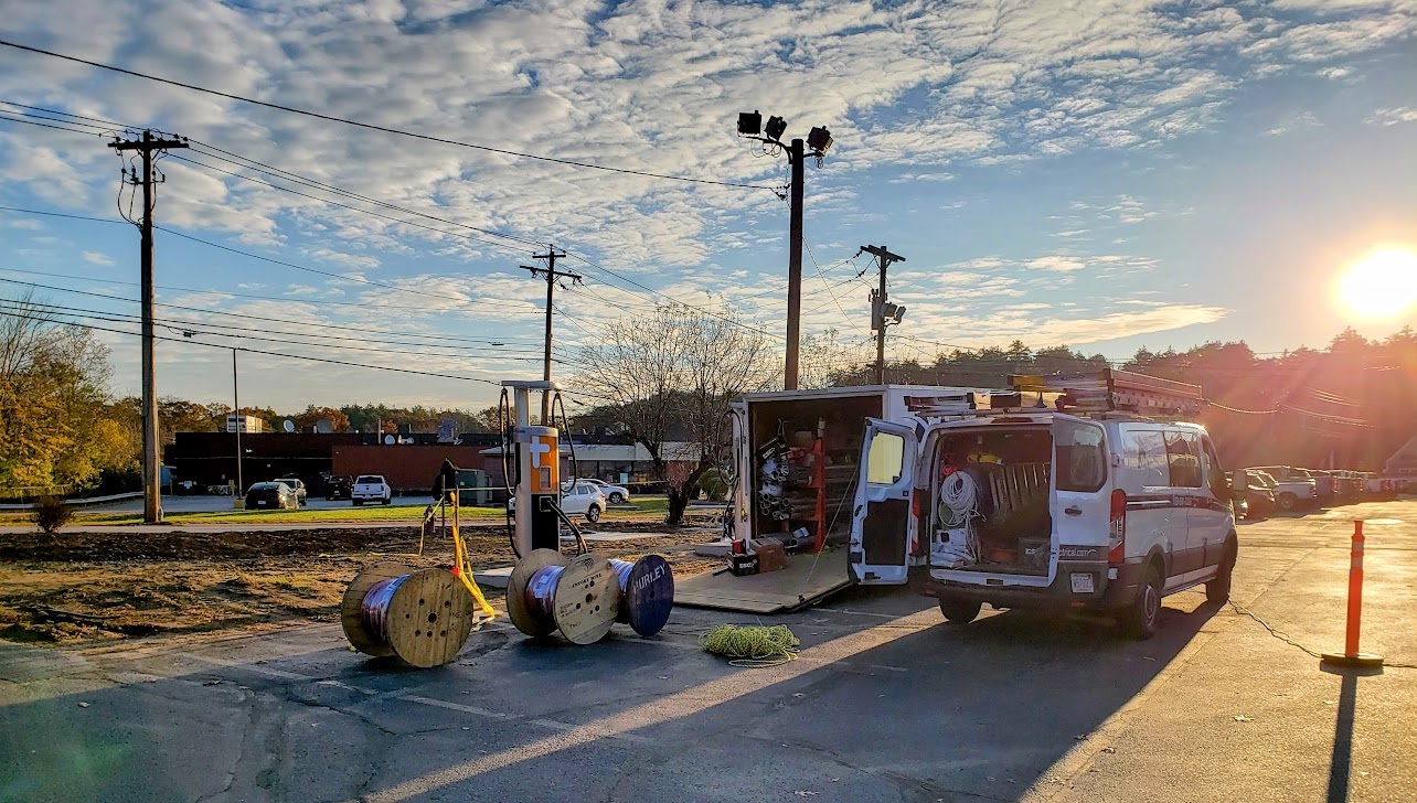 Image of EV charger site work by John Goreham