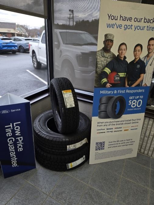 Acton Ford Tire Sale Display