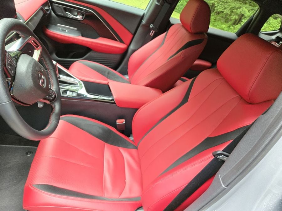 Acura's 2025 ADX features real leather seats that are both heated and ventilated on its top trim