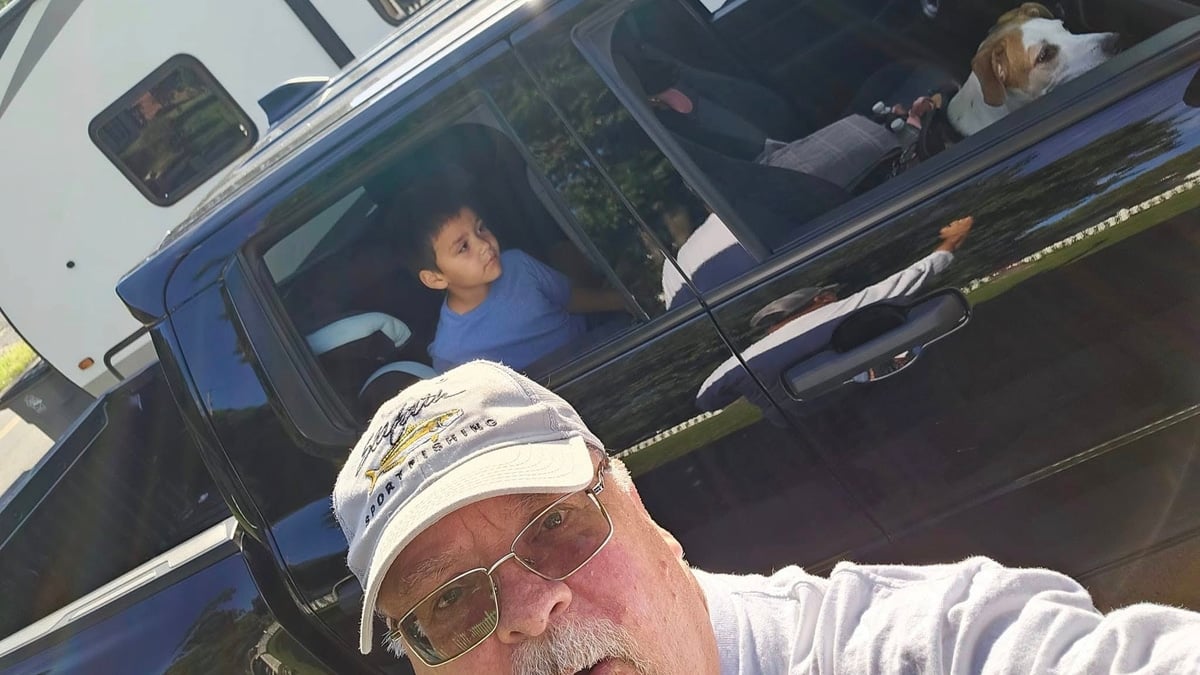 Andrew Martinez from Hot Springs, Arkansas and his 2024 Toyota Tacoma at his stepdaughter's house