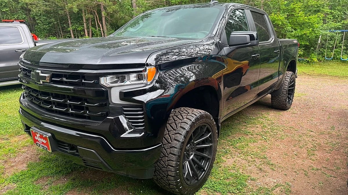 Brent Zastrow's black 2026 Chevrolet Silverado at his home in Wisconsin