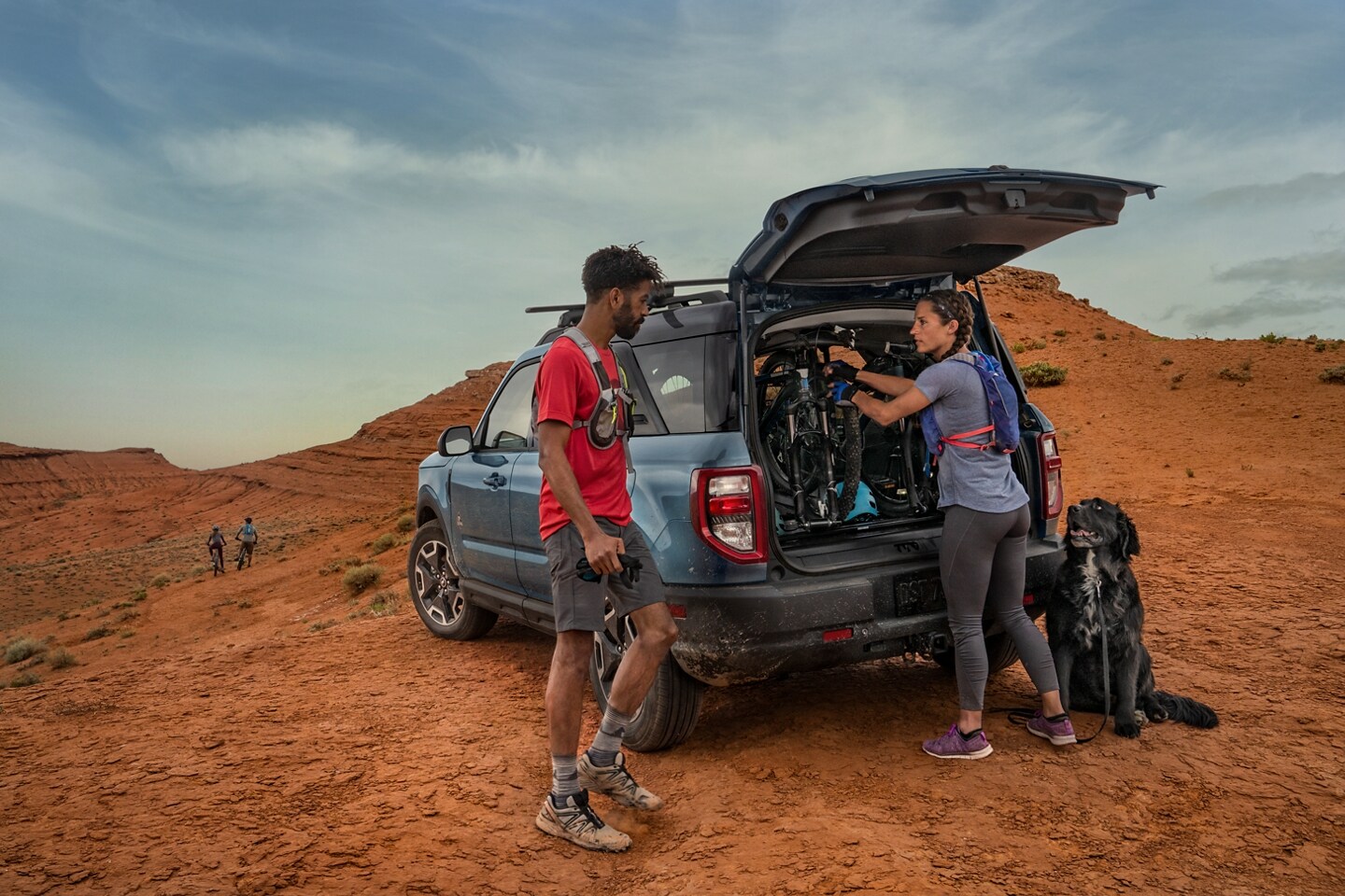 Image of Ford bronco Sport with bikes inside by Ford