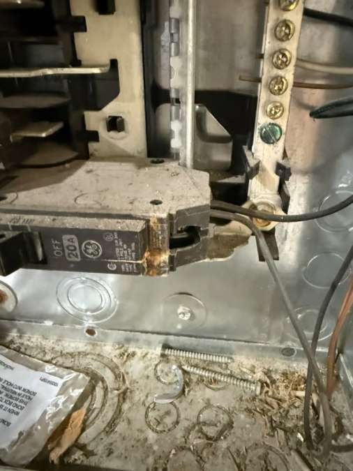 An improper 20-amp circuit is shown 
