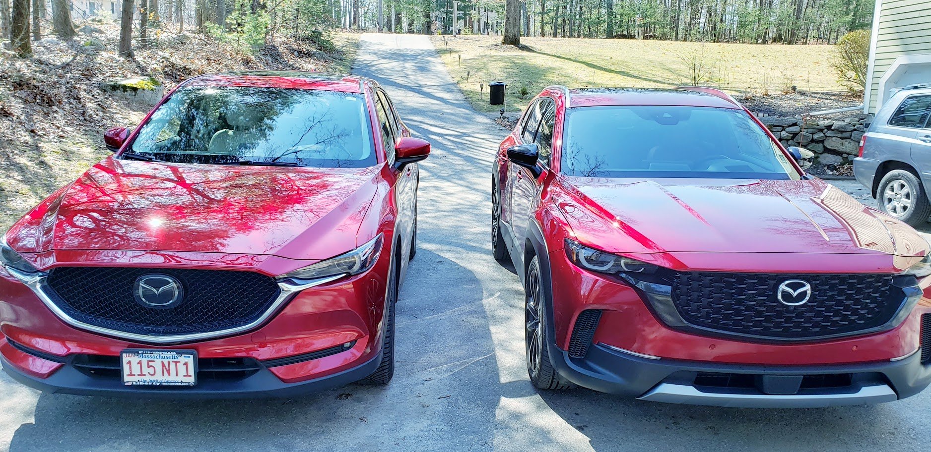 Image of Mazda CX-5 and CX-50 with Soul Red Crystal Paint by John Goreham