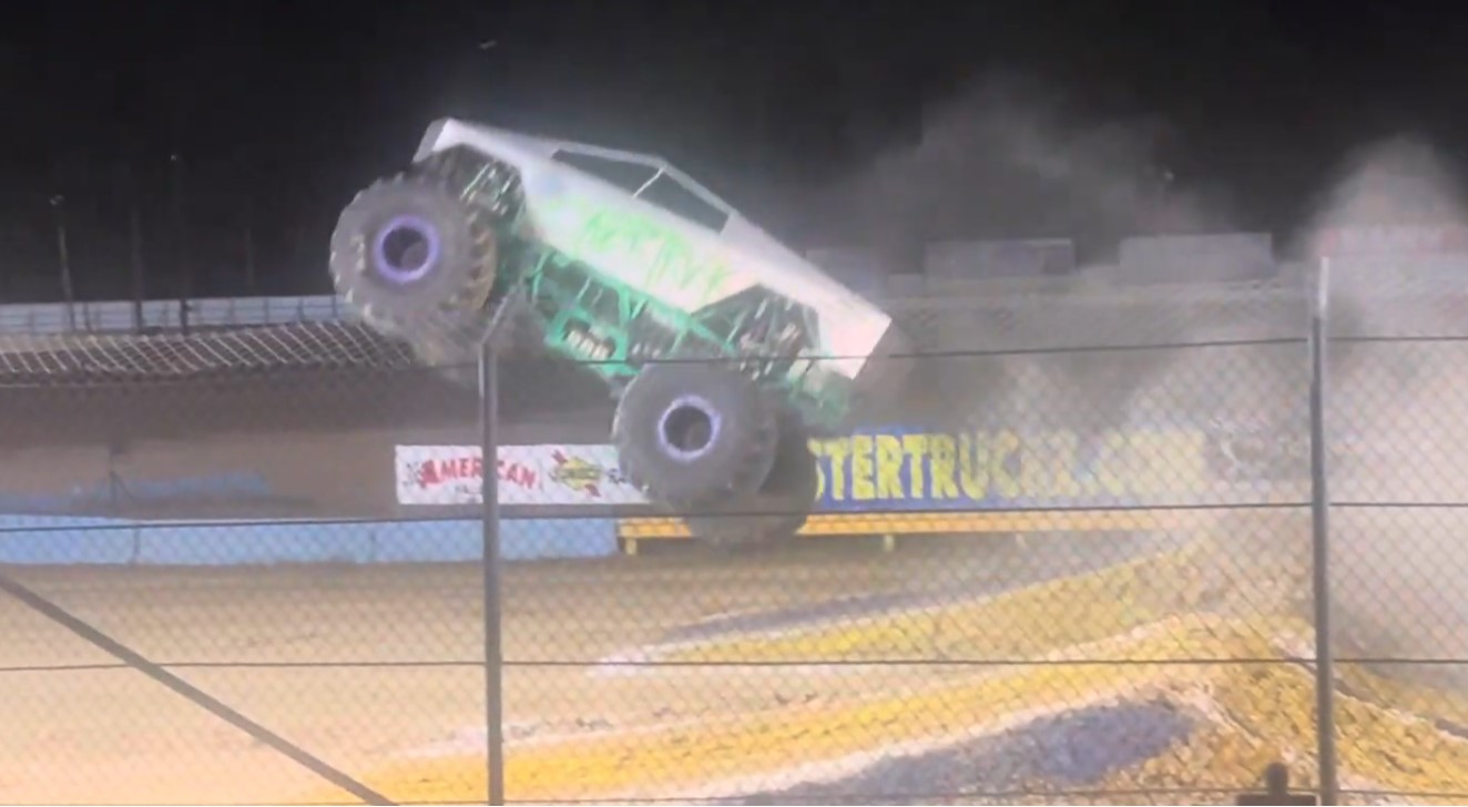 Cyber monster truck jump