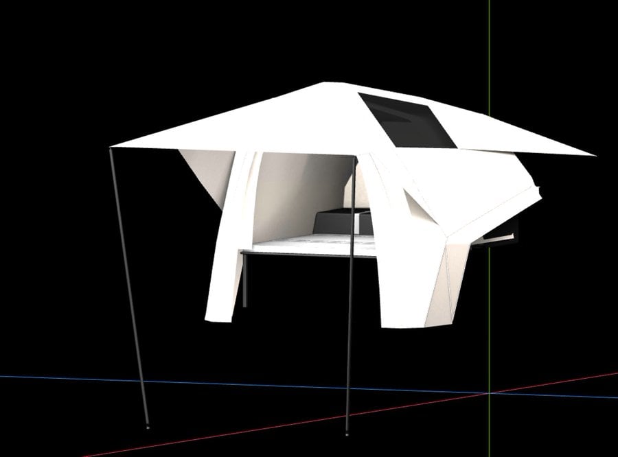 Cybertruck tent add-on