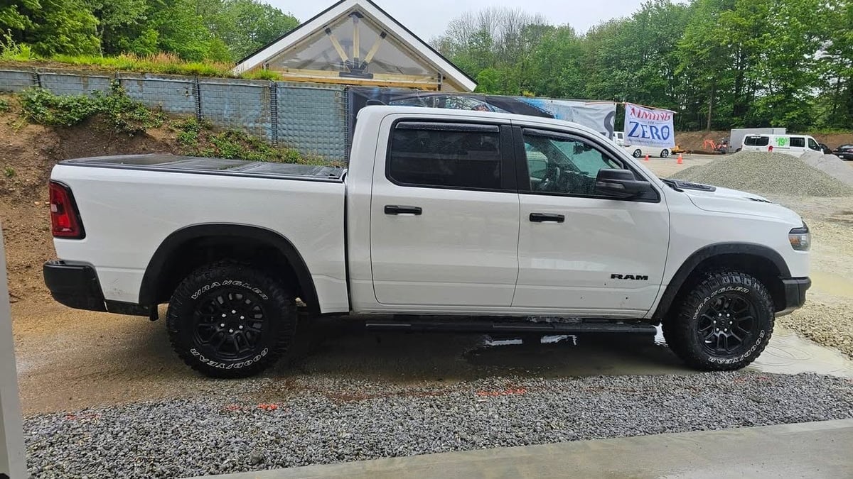 Dave Draper's 2026 Ram Rebel at his worksite in Bedford, Massachusetts