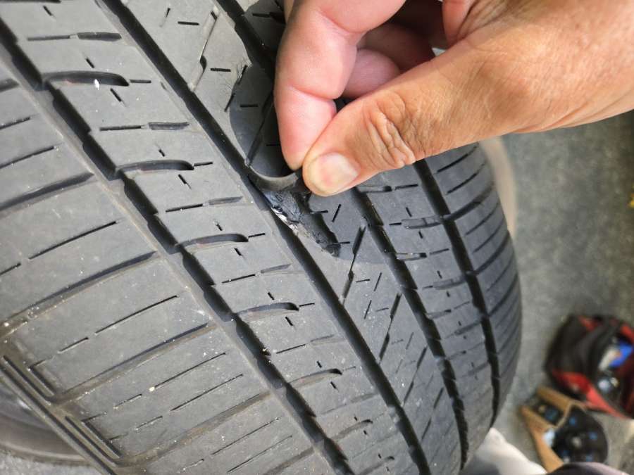 An OEM tire literally falls apart after just 12,000 miles. 