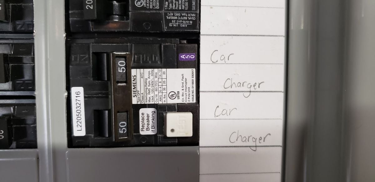 EV charging breaker image GFCI