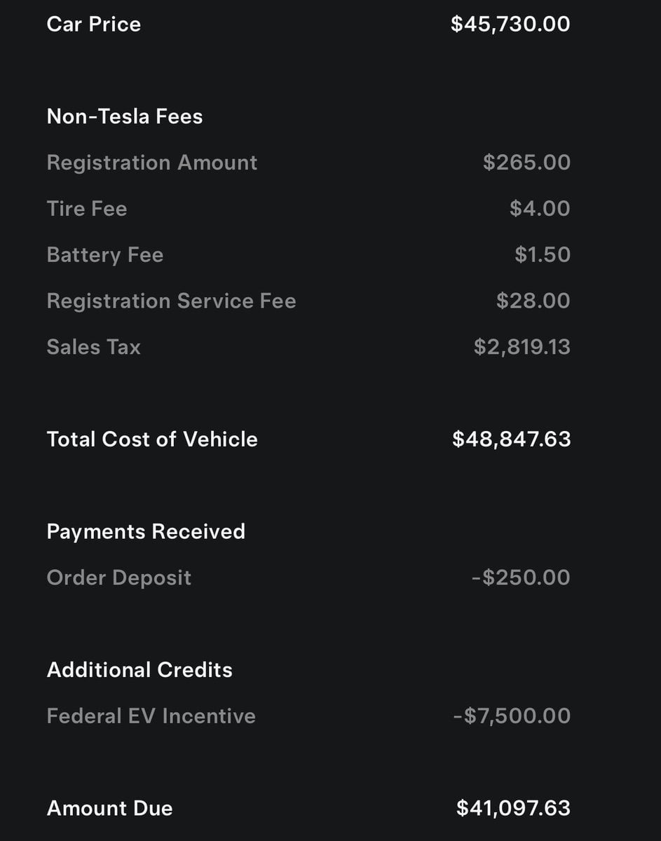 U.S. EV Point of sale credit