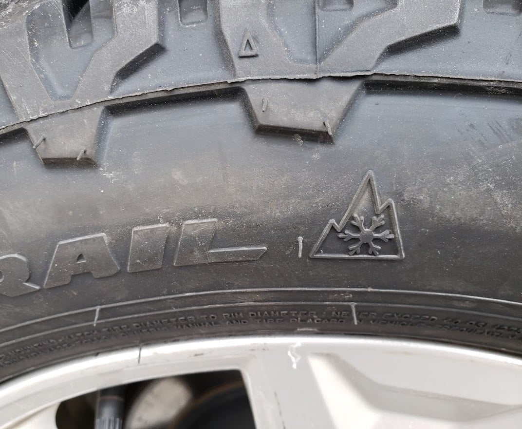 Image of three-peak mountain snowflake symbol by John Goreham