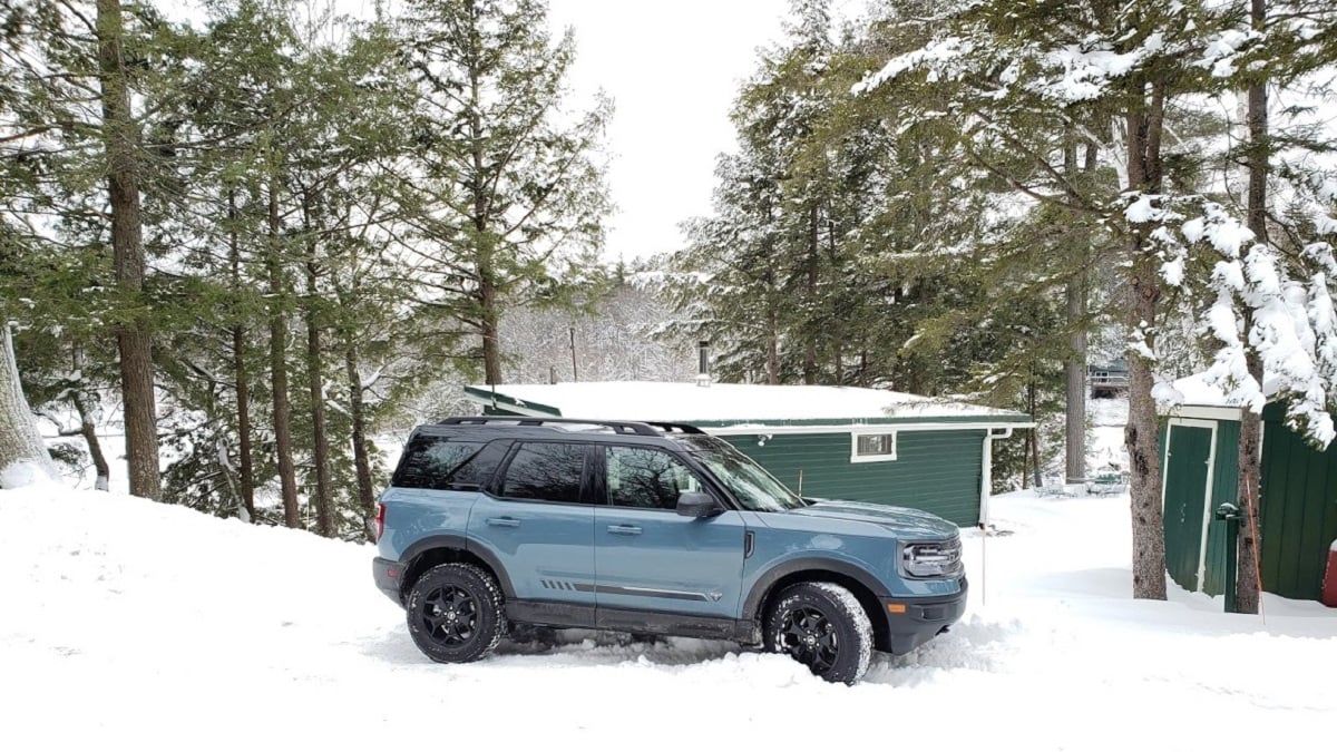 Ford Bronco Sport in snow