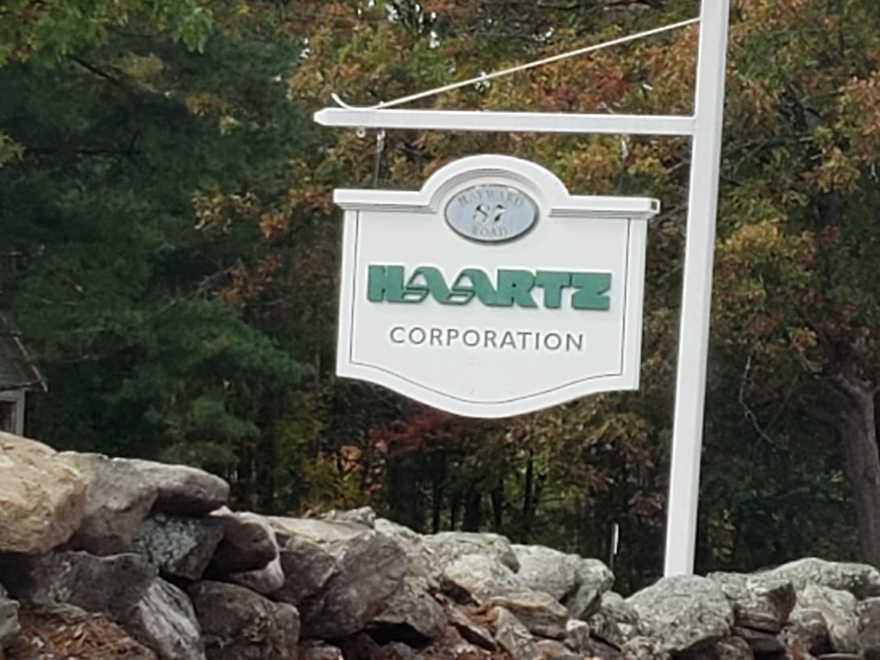 Image of Haartz Corp. sign by John Goreham