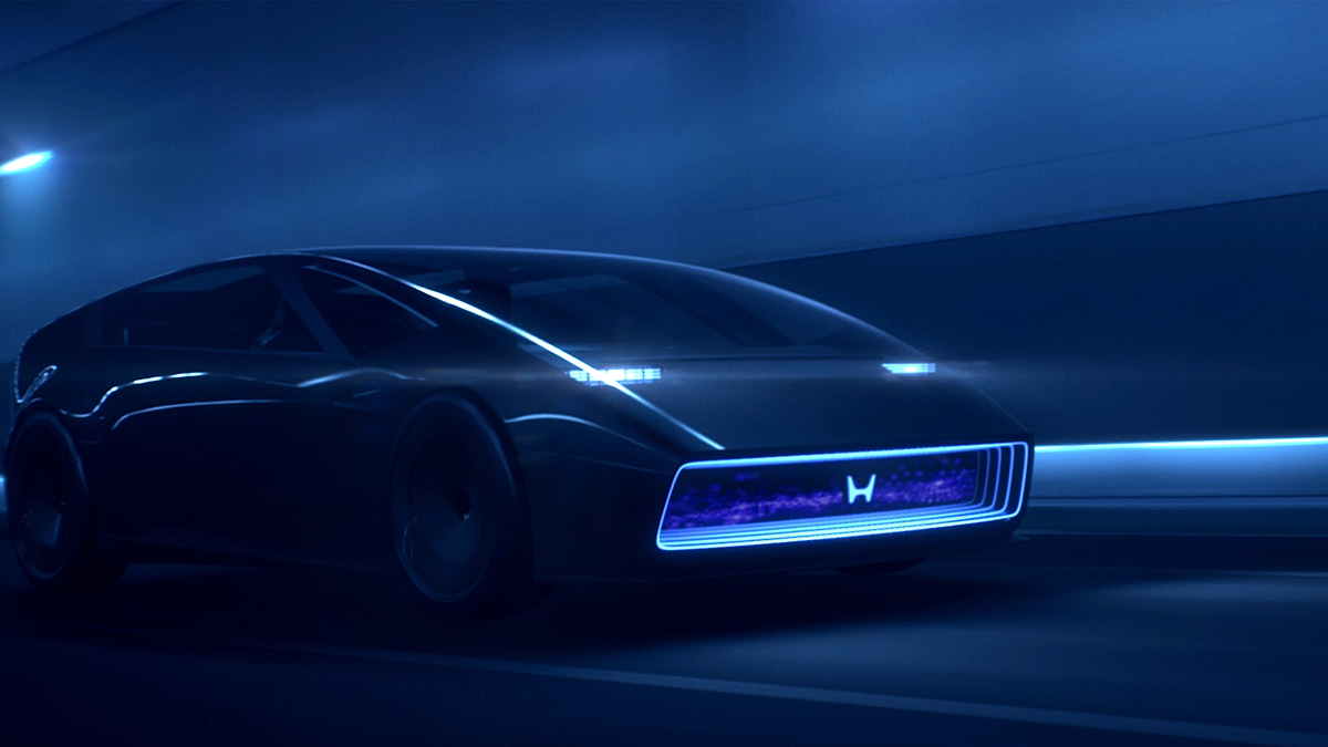Honda Saloon concept with illuminated futuristic front grille