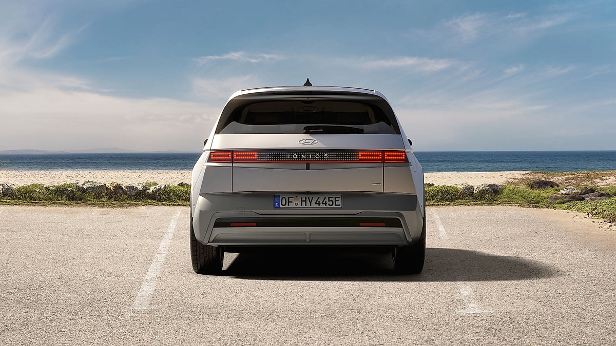 Hyundai Ioniq 5 Rearview Near Beach