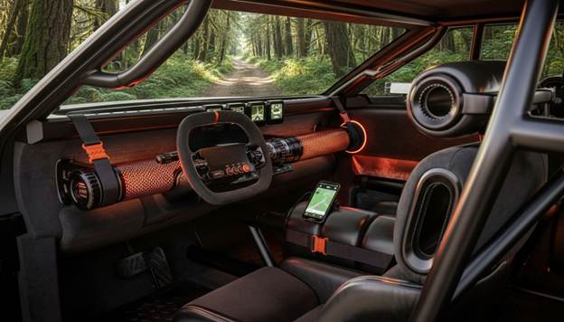 Inside a car with a wood panel and a phone</p>
<p>AI-generated content may be incorrect.