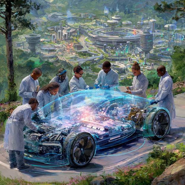 A group of people working on a car&lt;/p&gt;
&lt;p&gt;AI-generated content may be incorrect.