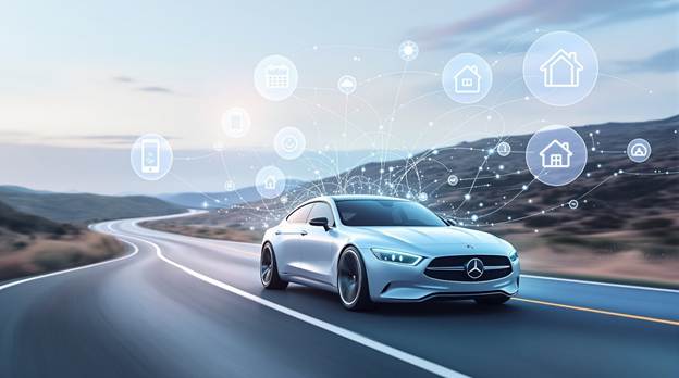 A car driving on a road</p>
<p>AI-generated content may be incorrect.