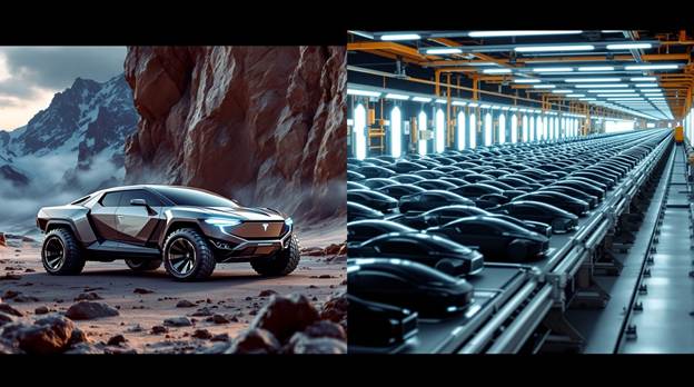 A car in a factory</p>
<p>AI-generated content may be incorrect.