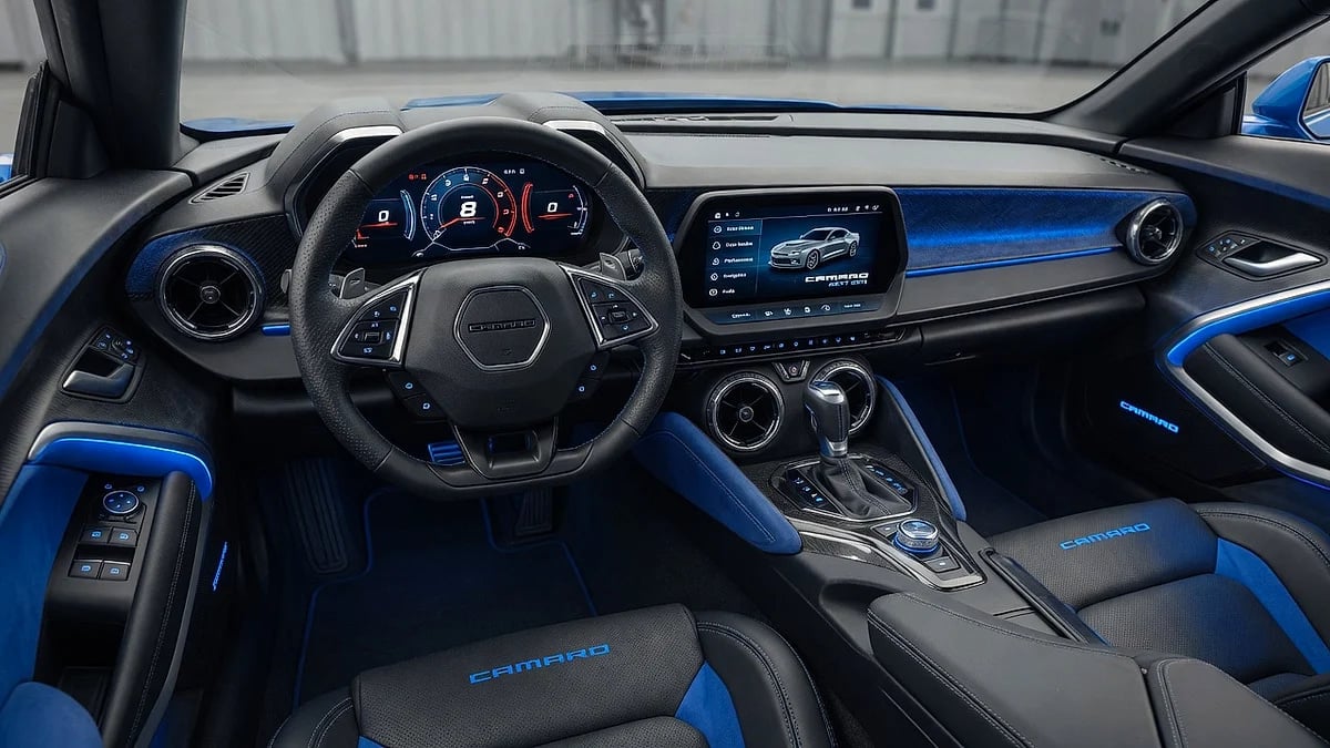 Interior of a new Chevrolet Camaro