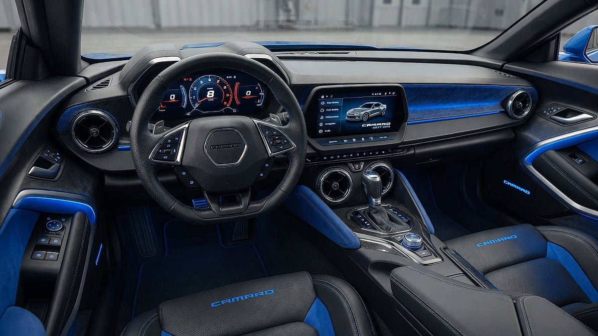 Interior rendering of the 2027 next-gen Chevrolet Camaro