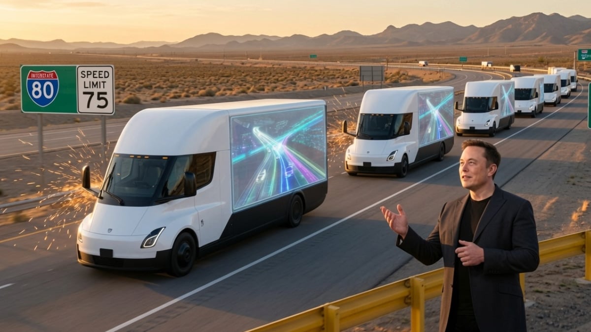 It is expected that EV trucks like Tesla Semis may address the trucking shortage for US roads