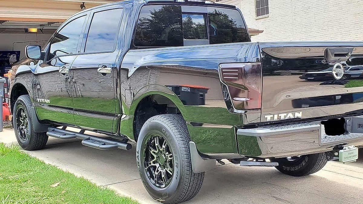 Jason Arkebauer's Nissan Titan before he traded it for a 2026 Chevy Silverado