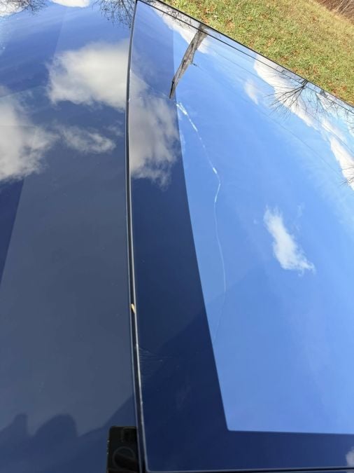 Broken Tesla Cybertruck Windshield