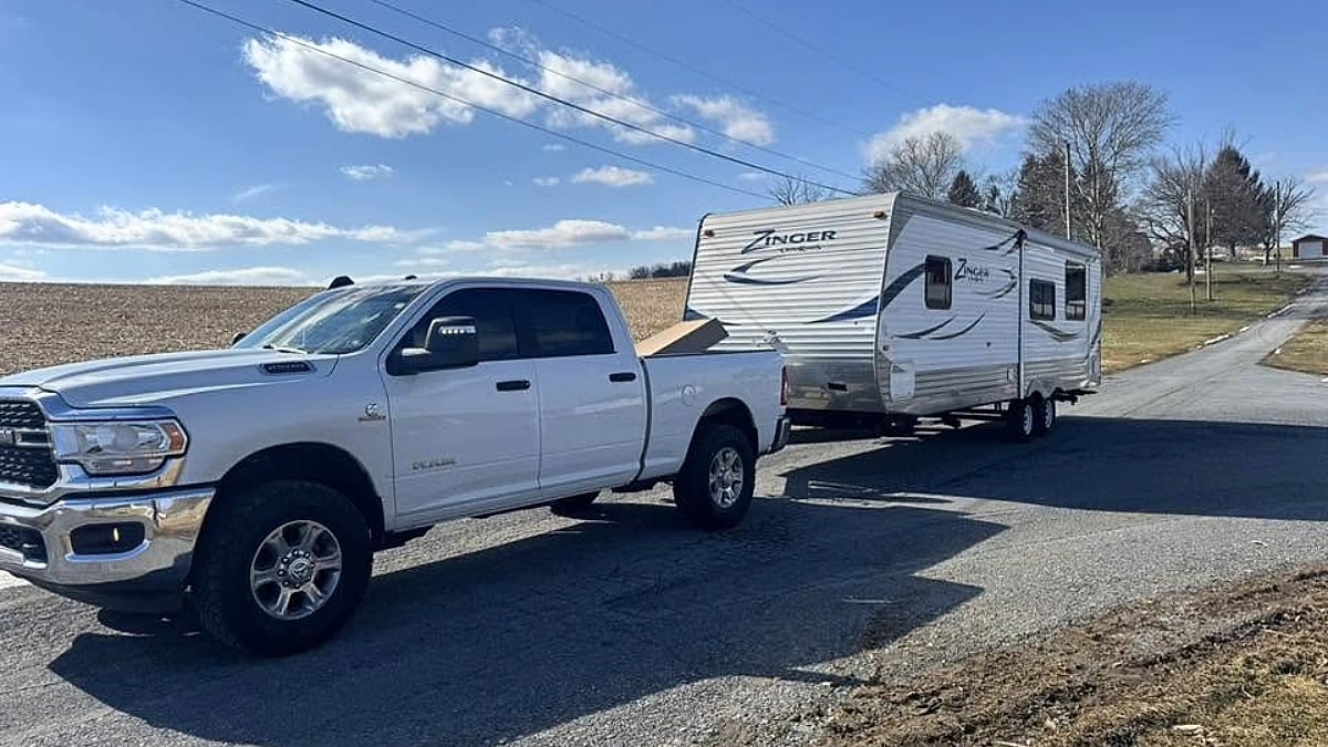 Jesse towing about 11,000 lb with is 2024 Ram 2500 6.7 Cummins
