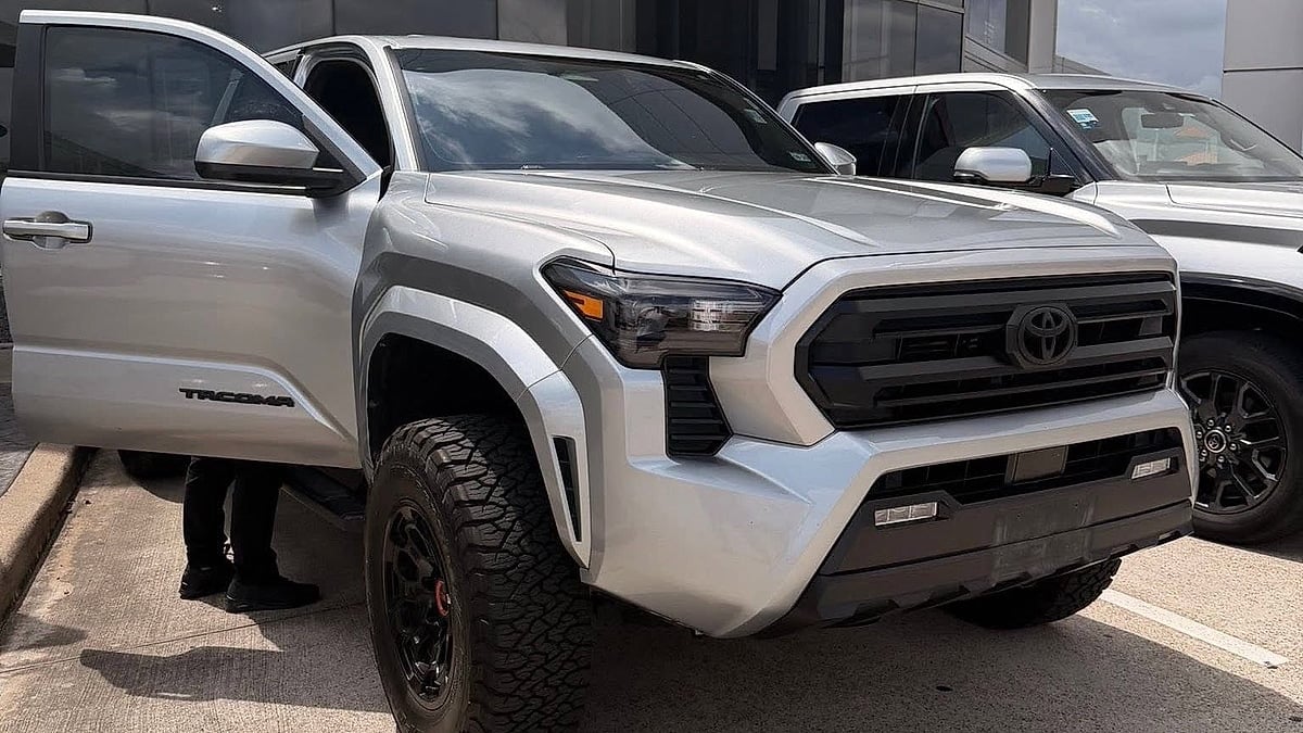 Jesus Rendon's 2024 Toyota Tacoma at the dealer after he traded it in
